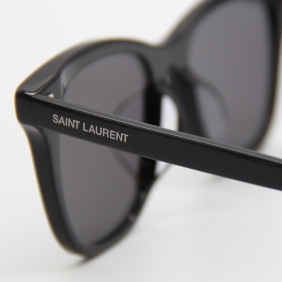 NEW SL587K SAINT LAURENT UNISEX BLACK CLASSIC SUNGLASSES SL587/K 001 NEW SL 587K - Picture 4 of 10